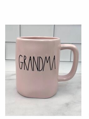 NEW Rae Dunn Grandma Mug Pink Ceramic